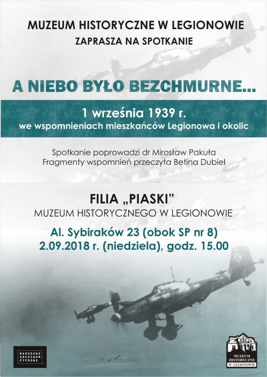 1 września 1939 r. we wspomnieniach mieszkańców Legionowa i okolic - plakat